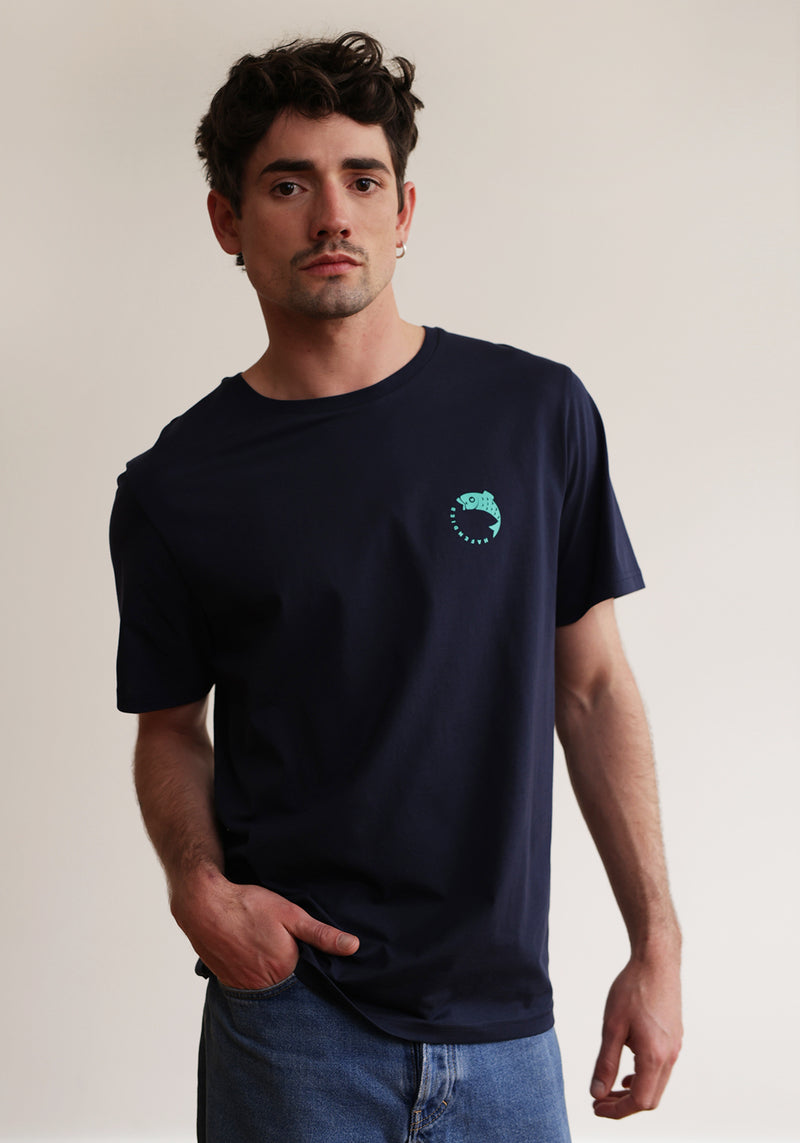 Fisch T-Shirt navy-Hafendieb