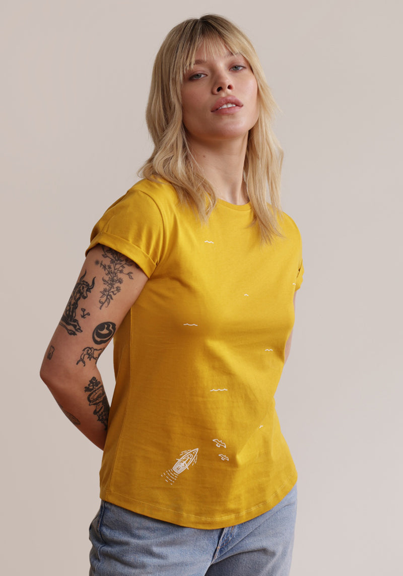 Schoner T-Shirt mustard-Hafendieb