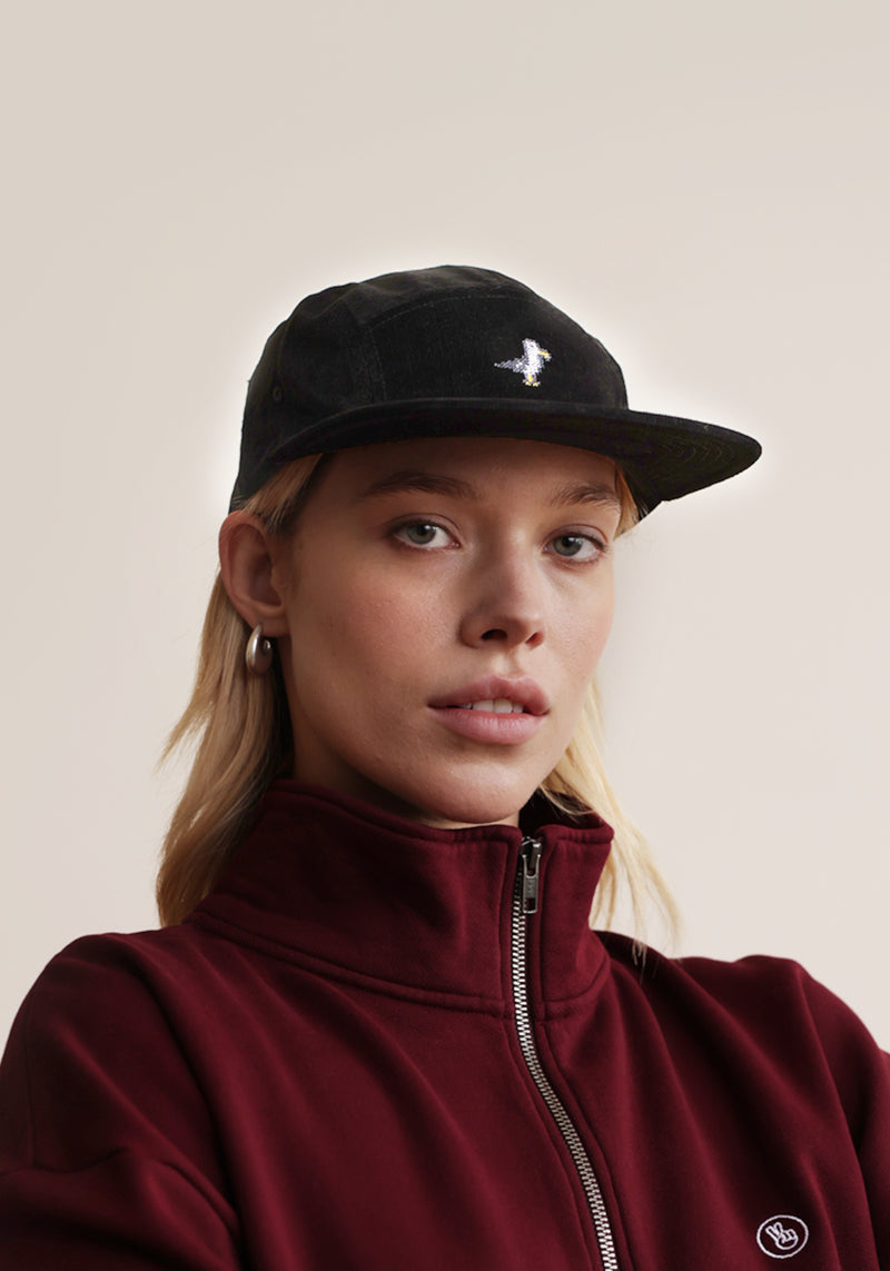 Möwe 5Panel Cap black cord-Hafendieb