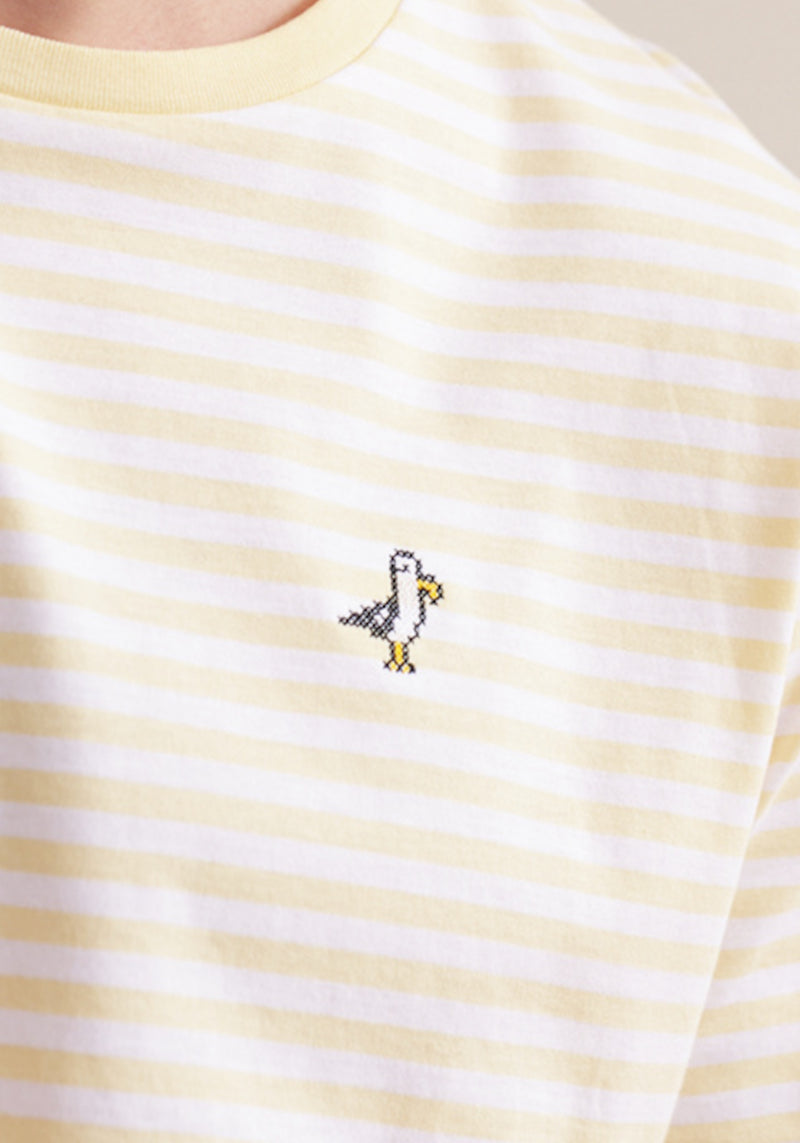 Möwe T-Shirt light yellow stripes-Hafendieb