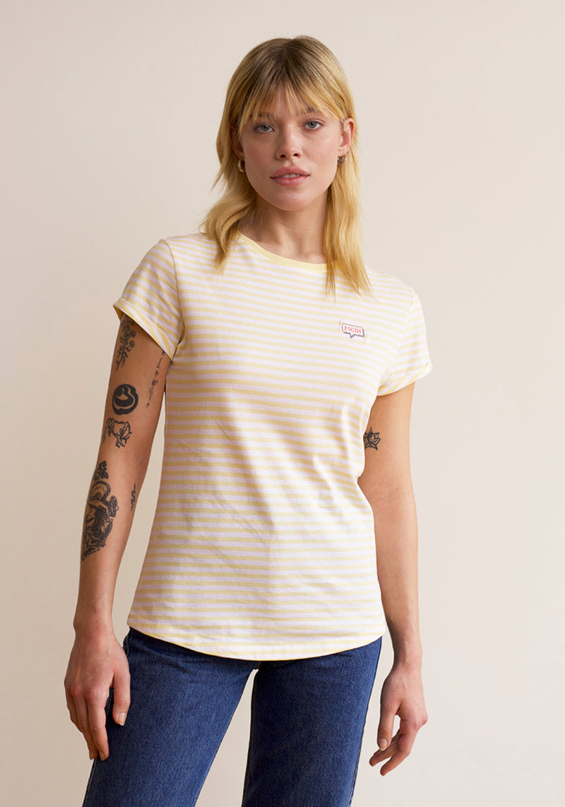 Moin T-Shirt light yellow stripes-Hafendieb
