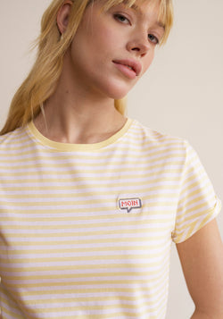 Moin T-Shirt light yellow stripes-Hafendieb