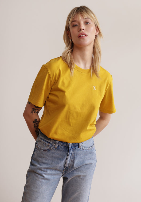 Peace T-Shirt wide mustard-Hafendieb