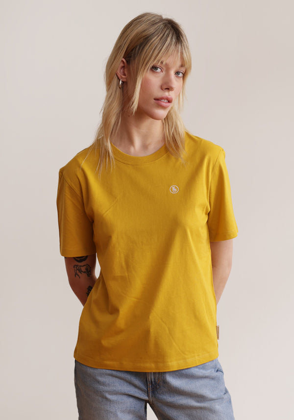 Peace T-Shirt wide mustard-Hafendieb