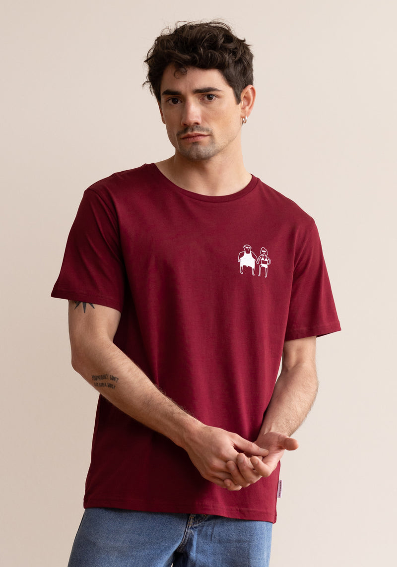 Sonnenbrand T-Shirt burgundy-Hafendieb
