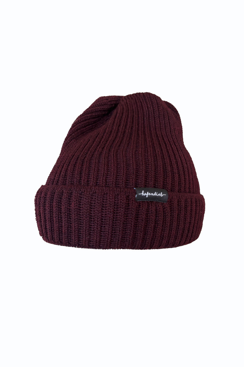 Written Beanie bordeaux-Hafendieb