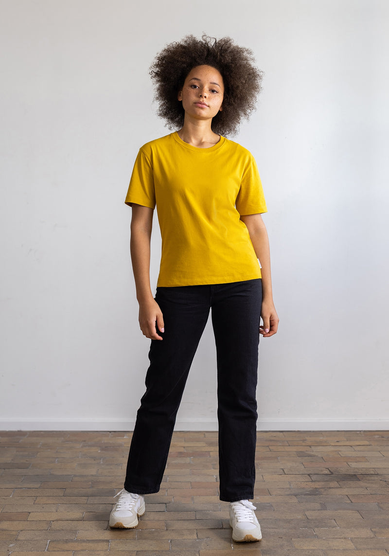 Blanko T-Shirt wide mustard-Hafendieb