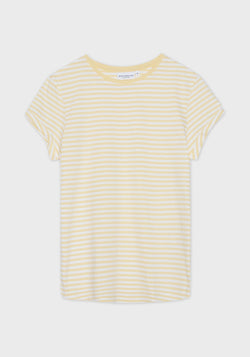 Blanko T-Shirt light yellow stripes-Hafendieb