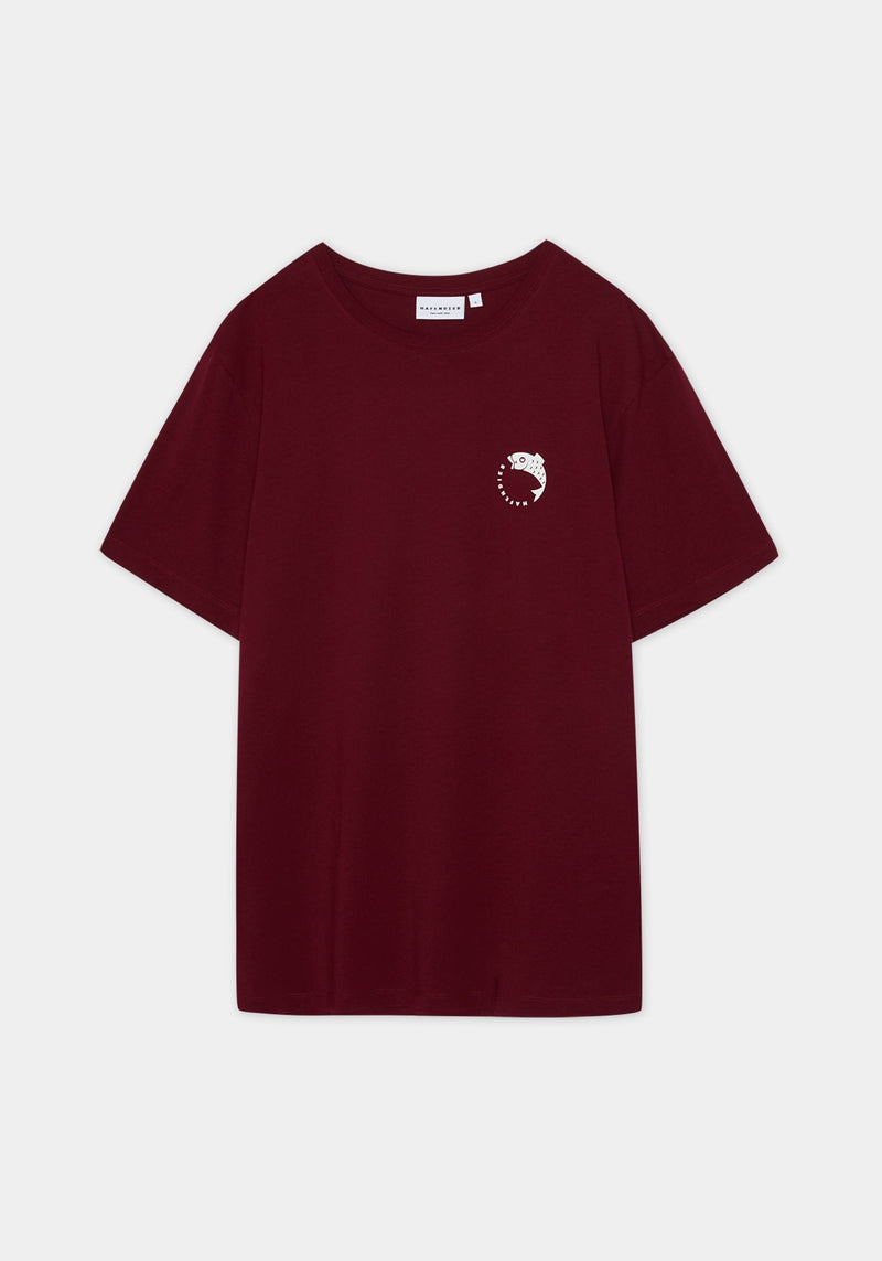 Fisch T-Shirt dark burgundy-Hafendieb