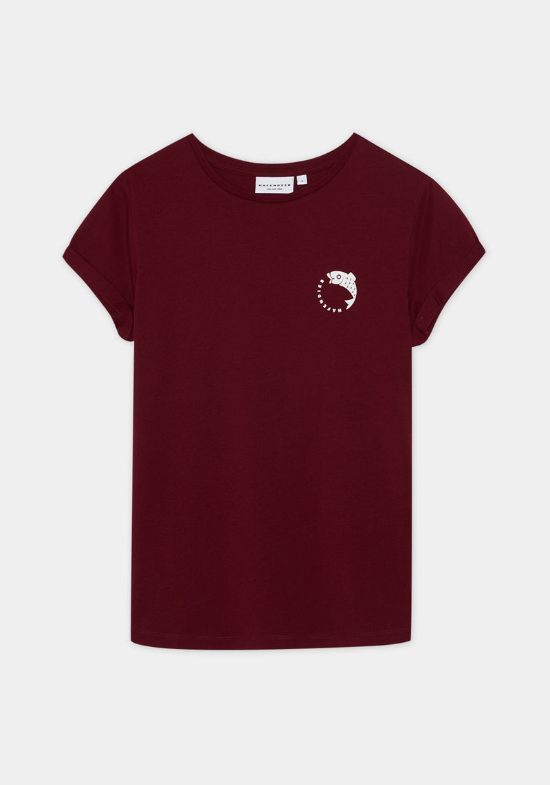 Fisch T-Shirt dark burgundy-Hafendieb