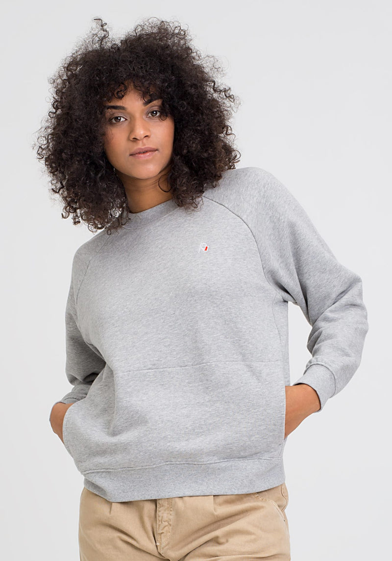 Flagge Stick Sweater heather grey - Hafendieb