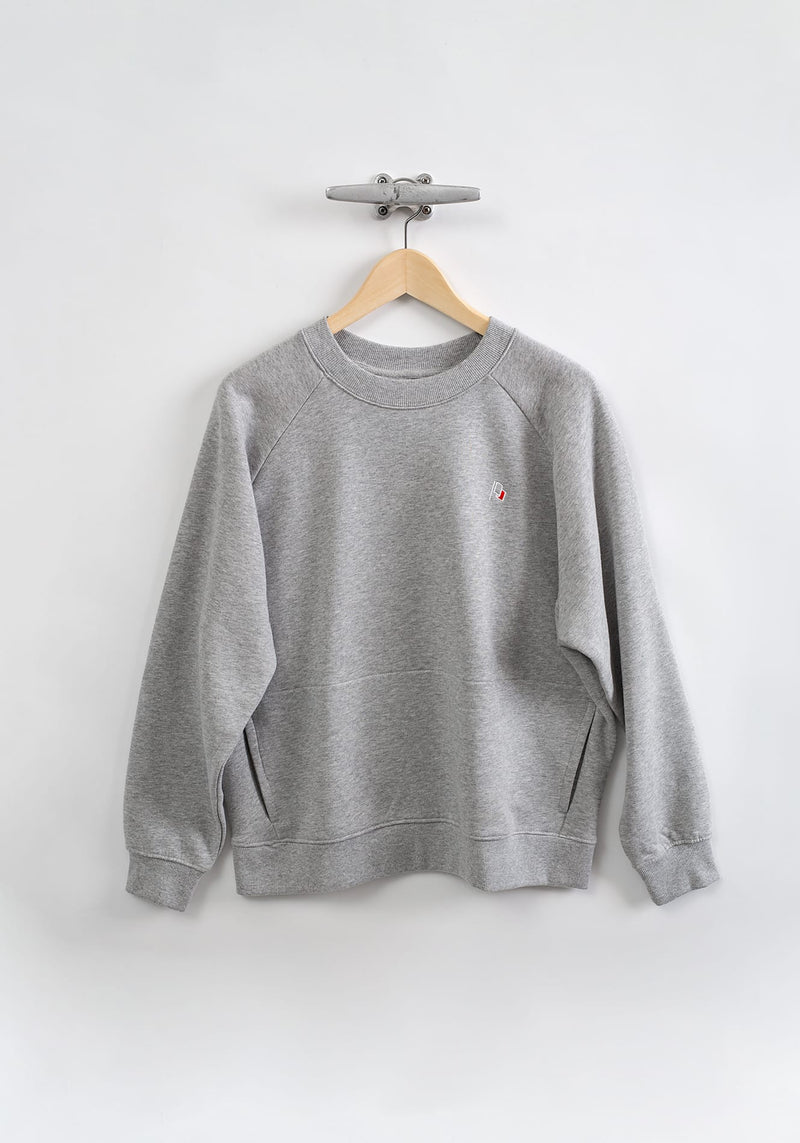 Flagge Stick Sweater heather grey - Hafendieb