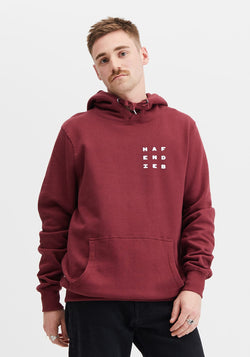 Flaggen Pattern Hoodie burgundy - Hafendieb