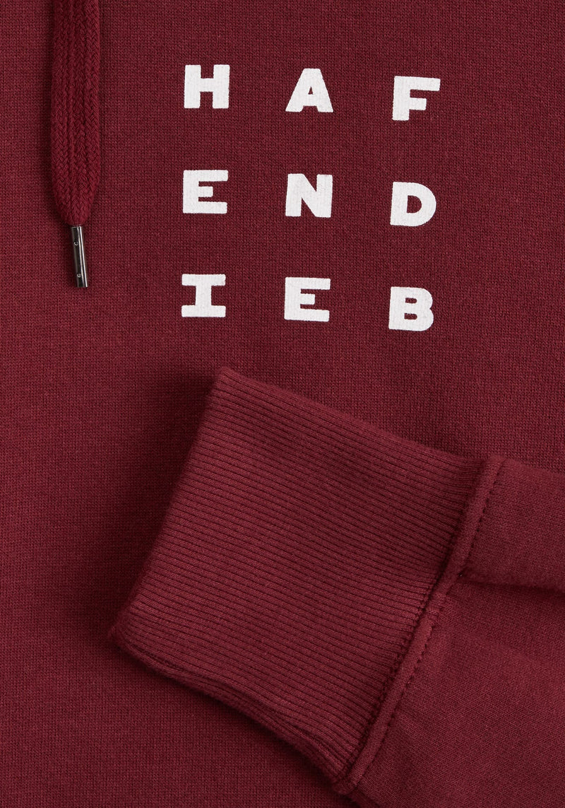 Flaggen Pattern Hoodie burgundy - Hafendieb