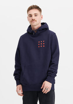 Flaggen Pattern Hoodie navy - Hafendieb