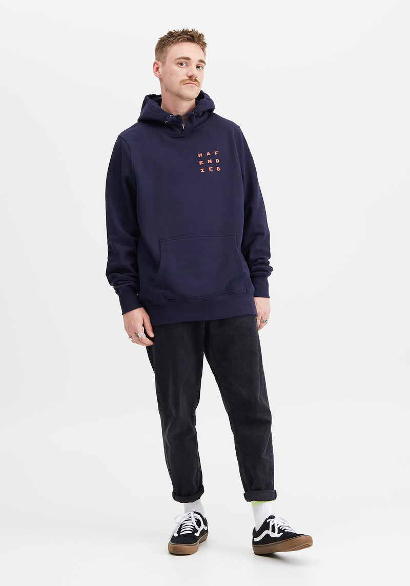 Flaggen Pattern Hoodie navy - Hafendieb