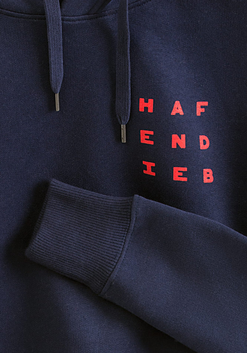 Flaggen Pattern Hoodie navy - Hafendieb