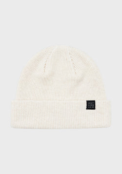 Logo Block Beanie melange beige-Hafendieb