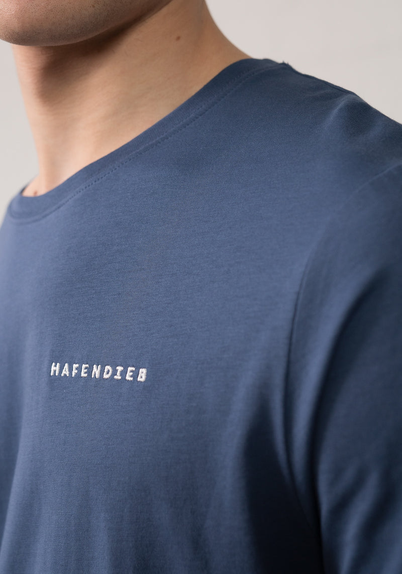 Logo Stick T-Shirt dyed blue-Hafendieb