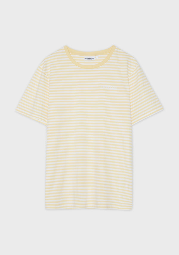 Logo Stick T-Shirt light yellow stripes-Hafendieb