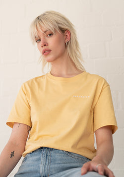 Logo Stick T-Shirt wide light yellow-Hafendieb