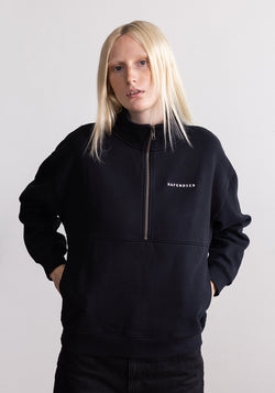 Logo Stick Troyer Sweater black-Hafendieb