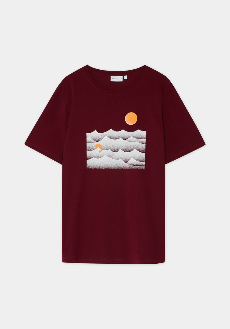 Ozean T-Shirt dark burgundy-Hafendieb