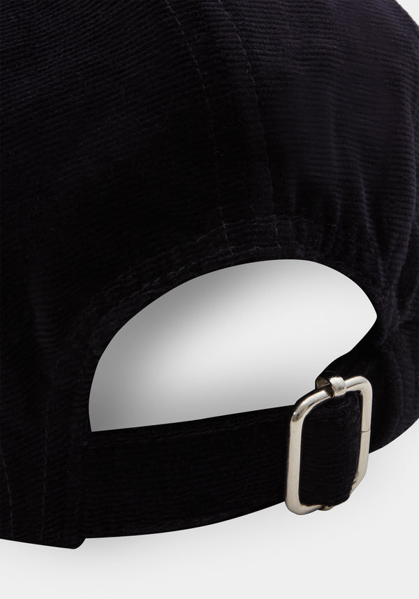 Logo Stick 5Panel Cap black cord-Hafendieb