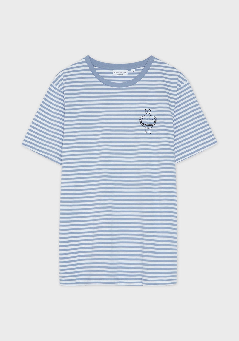 Retter T-Shirt light blue stripes-Hafendieb